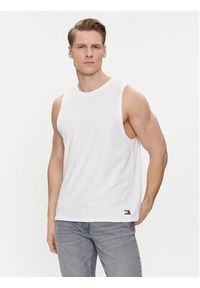 Tommy Jeans Komplet 2 tank topów UM0UM03158 Biały Regular Fit. Kolor: biały. Materiał: bawełna