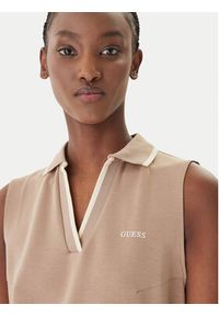 Guess Sukienka codzienna V6GK02 K2928 Beżowy Regular Fit. Okazja: na co dzień. Kolor: beżowy. Materiał: syntetyk. Typ sukienki: proste. Styl: casual #2