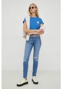 Wrangler jeansy 615 damskie. Kolor: niebieski #2