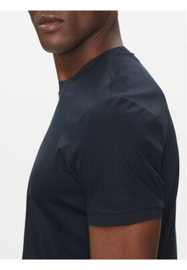 Marciano Guess T-Shirt 5GHI08 6323A Granatowy Regular Fit. Kolor: niebieski. Materiał: lyocell
