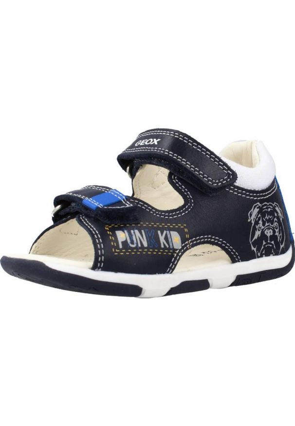 Geox - Sandały GEOX B SANDAL TAPUZ BOY C Niebieski. Kolor: niebieski. Materiał: skóra