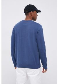 Wrangler - Sweter z domieszką wełny. Kolor: niebieski. Materiał: wełna. Długość rękawa: długi rękaw. Długość: długie #5