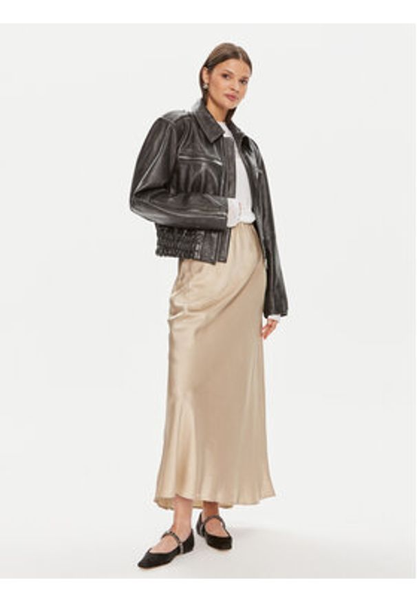 ViCOLO Spódnica maxi TB0342 Beżowy Regular Fit. Kolor: beżowy. Materiał: wiskoza