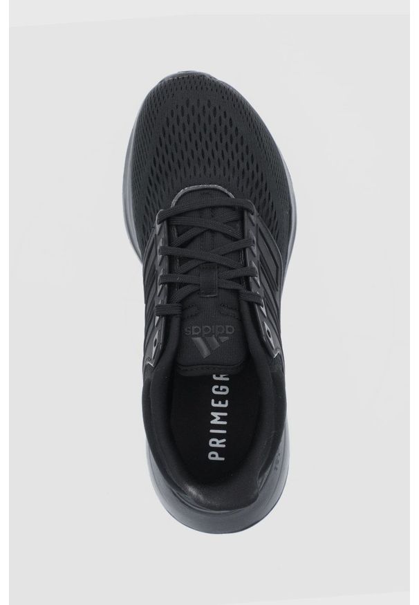 Adidas - adidas Buty EQ21 Run kolor czarny. Nosek buta: okrągły. Zapięcie: sznurówki. Kolor: czarny. Materiał: materiał, guma. Sport: bieganie