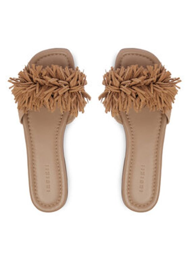 Inuikii Klapki Fringes Flower 1014.003.0031.250 Beżowy ciemny. Kolor: beżowy. Materiał: zamsz, skóra