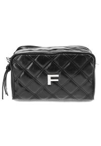 Torebka damska Filippo, pikowana z podwójną komorą na zamek, czarna, TD03354/22 BK. Kolor: czarny. Wzór: aplikacja. Materiał: pikowane. Styl: wizytowy, elegancki #5