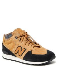 New Balance Sneakersy GV574HXB Brązowy. Kolor: brązowy. Materiał: skóra, zamsz