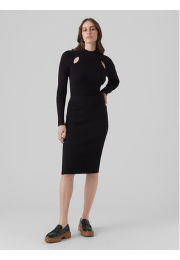 Vero Moda Spódnica ołówkowa 10290677 Czarny Slim Fit. Kolor: czarny. Materiał: syntetyk