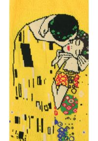 His Story - Tematyczne Skarpetki Bawełniane - Żółte, Pocałunek, Romans. Kolor: żółty, złoty, wielokolorowy. Materiał: elastan, bawełna, poliamid #2