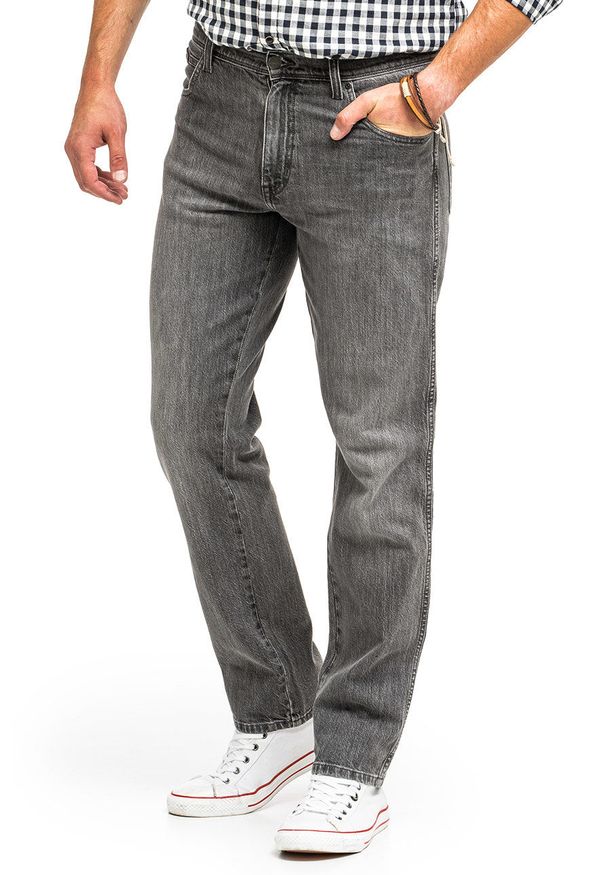 Wrangler - WRANGLER TEXAS MĘSKIE SPODNIE JEANSOWE DUSTY GRANITE W121P416N 112126173, W32 L30. Okazja: na co dzień. Styl: casual, klasyczny