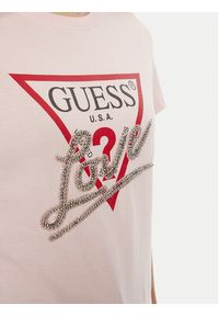 Guess T-Shirt W5RI10 I3Z14 Różowy Regular Fit. Kolor: różowy. Materiał: bawełna #5