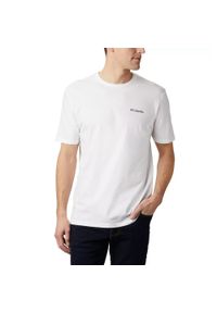 columbia - Koszulka turystyczna męska Columbia CSC Basic Logo Short Sleeve T-Shirt. Kolor: biały, wielokolorowy. Sport: turystyka piesza