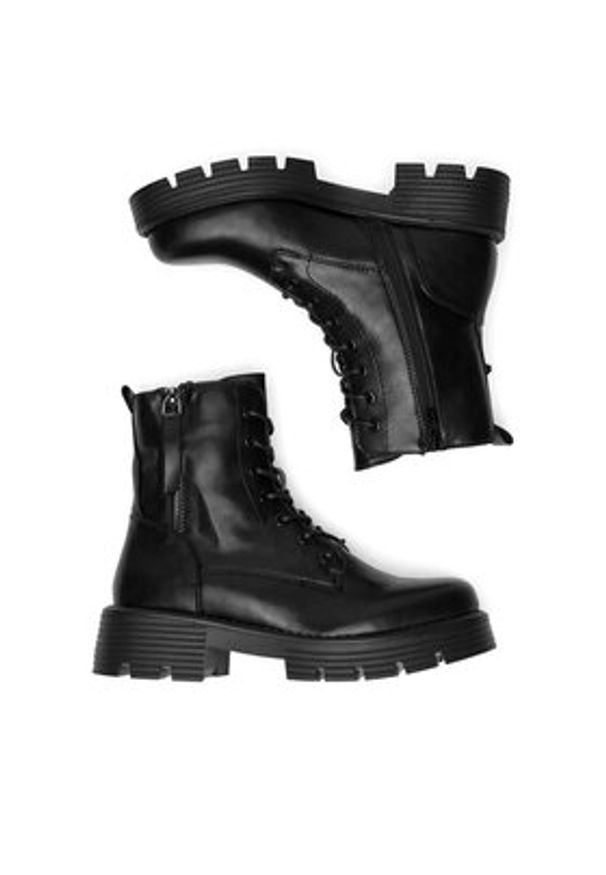 DeeZee Trzewiki WS6119-30 Czarny. Kolor: czarny. Materiał: materiał