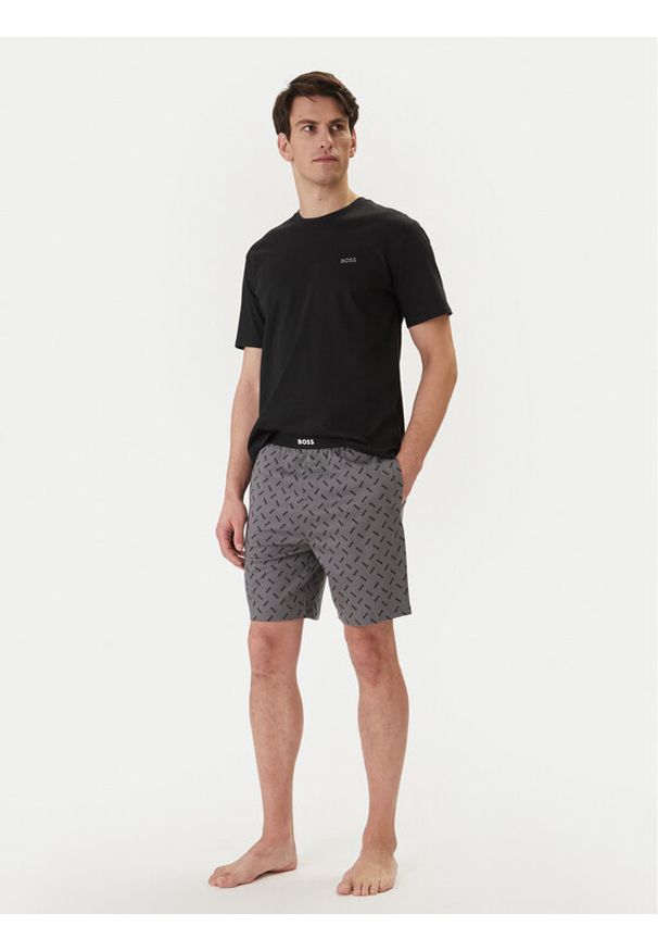 BOSS Piżama 50557174 Czarny Regular Fit. Kolor: czarny. Materiał: bawełna