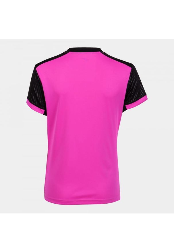 Koszulka do tenisa z krótkim rekawem damska Joma SHORT SLEEVE T- SHIRT. Kolor: wielokolorowy, różowy, czarny. Długość: krótkie. Sport: tenis
