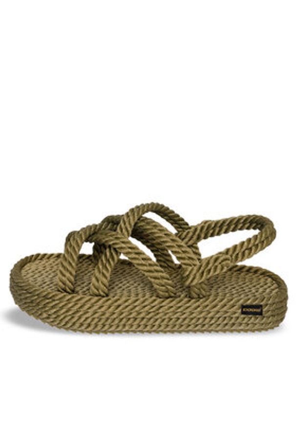 Bohonomad Sandały Bodrum Platform BOD.0011.PRS Khaki. Kolor: brązowy. Materiał: materiał. Obcas: na platformie