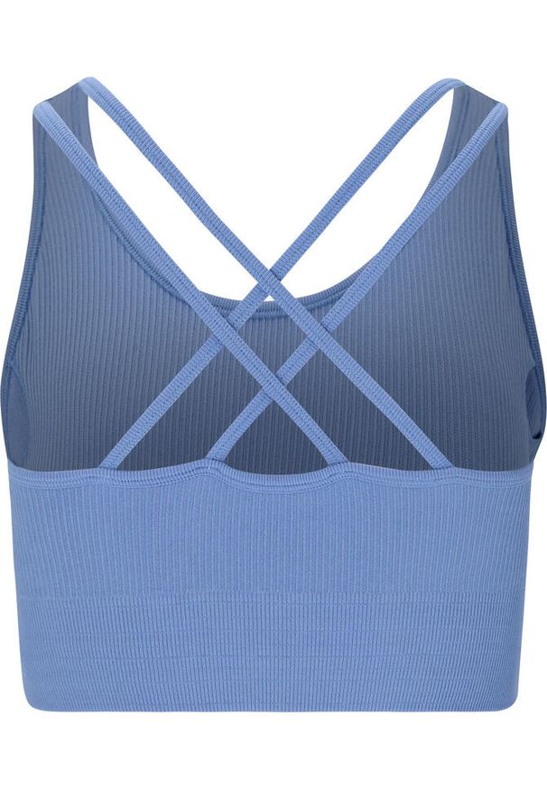 ENDURANCE - Biustonosz dla kobiet Athlecia Aideny. Kolor: niebieski. Sport: fitness, joga i pilates