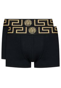 VERSACE - Versace Komplet 2 par bokserek Greca AU10181 Czarny. Kolor: czarny. Materiał: bawełna