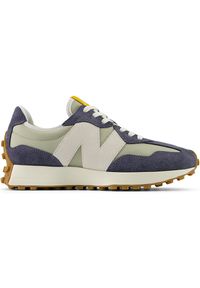 Buty unisex New Balance U327SD – fioletowe. Okazja: na co dzień. Kolor: fioletowy. Materiał: guma, zamsz, materiał, skóra. Szerokość cholewki: normalna