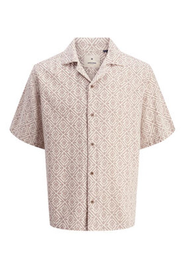 Jack & Jones - Jack&Jones Koszula Bluvincent 12273289 Beżowy Relaxed Fit. Kolor: beżowy. Materiał: bawełna