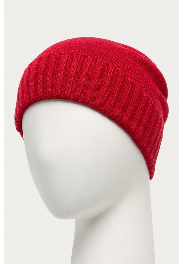 Lauren Ralph Lauren - Czapka. Kolor: czerwony. Materiał: dzianina