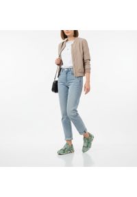 Sneakersy damskie Laura Vita, elastyczne sznurowanie oraz podwyższona podeszwa z nadrukiem na obwodzie, zielone, 06 SL3015-6G. Okazja: na co dzień. Zapięcie: sznurówki. Kolor: zielony. Materiał: jeans. Wzór: nadruk. Sezon: wiosna, lato. Styl: casual #2