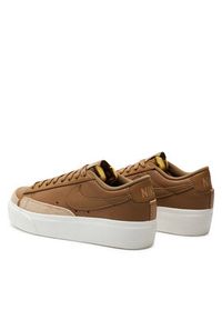 Nike Sneakersy Blazer Low Platform DJ0292 200 Brązowy. Kolor: brązowy. Materiał: skóra. Obcas: na platformie