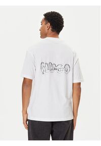 Hugo - HUGO T-Shirt Nyrotee 50549769 Biały Loose Fit. Kolor: biały. Materiał: bawełna #4
