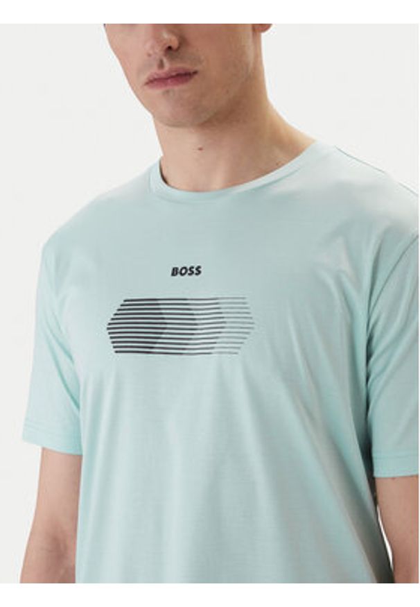 BOSS T-Shirt TS_Unity 50554557 Turkusowy Regular Fit. Kolor: turkusowy. Materiał: bawełna