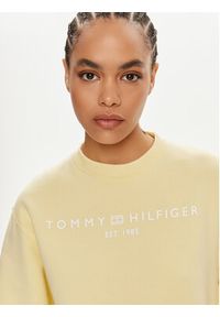 TOMMY HILFIGER - Tommy Hilfiger Bluza Logo WW0WW39791 Żółty Regular Fit. Kolor: żółty. Materiał: bawełna #4