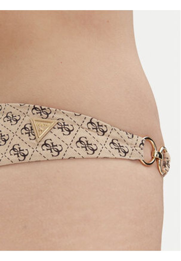 Guess Dół od bikini E5GO28 KCRL2 Beżowy. Kolor: beżowy. Materiał: syntetyk