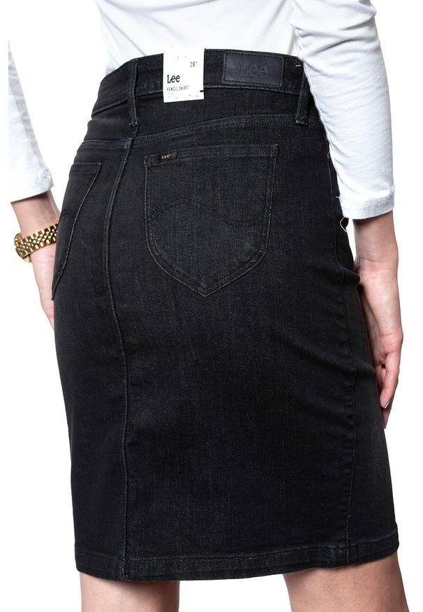 Lee - SPÓDNICA JEANSOWA LEE PENCIL SKIRT BLACK ORRICK L38GDWJN 112108169. Materiał: jeans