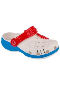Buty do chodzenia niemowlęce Crocs 209469100. Kolor: biały, wielokolorowy, niebieski. Materiał: materiał, syntetyk