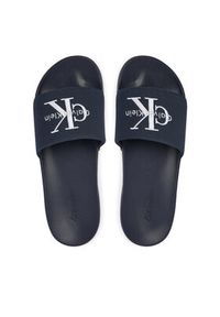 Calvin Klein Klapki Ess Slide Cv YM0YM01393 Granatowy. Kolor: niebieski. Materiał: materiał #4