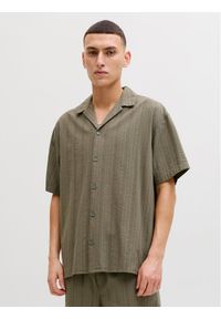 Jack & Jones Komplet koszula i szorty materiałowe Tyson 12297649 Zielony Relaxed Fit. Kolor: zielony. Materiał: bawełna #1