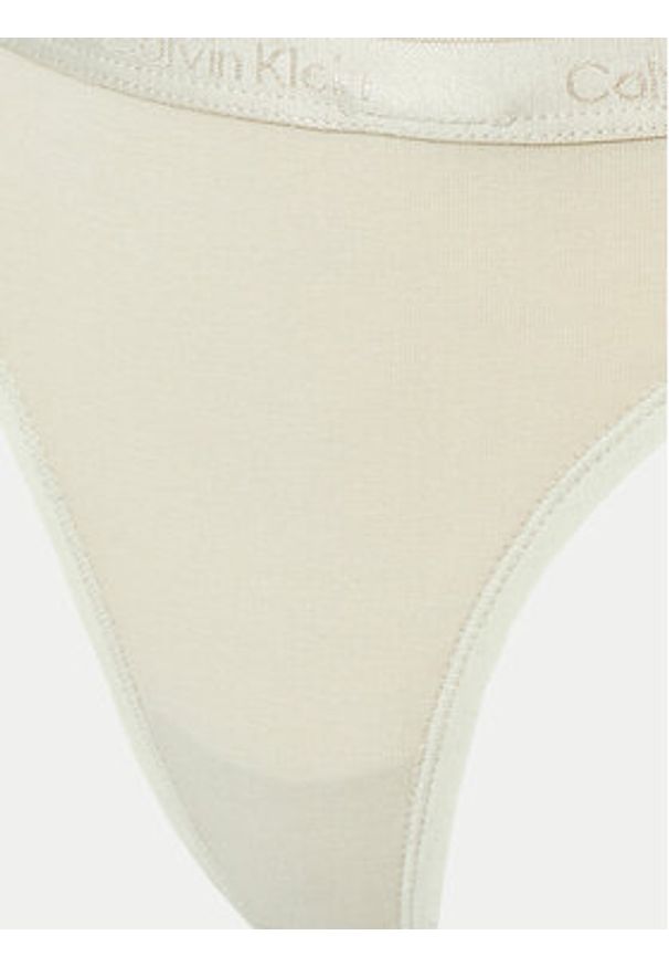 Calvin Klein Underwear Komplet 3 par stringów Thong 3pk 000QD5244E Kolorowy. Materiał: bawełna. Wzór: kolorowy