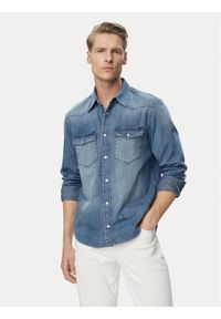 Tommy Jeans Koszula jeansowa Western DM0DM23661 Niebieski Regular Fit. Kolor: niebieski. Materiał: bawełna #1