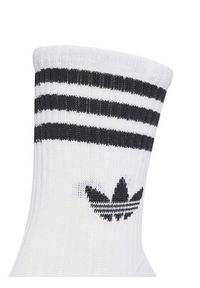 Adidas - adidas Zestaw 6 par wysokich skarpet unisex 3-Stripes JV7410 Biały. Kolor: biały. Materiał: materiał, bawełna