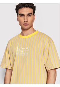 Karl Kani T-Shirt Pinstripe 6033293 Beżowy Regular Fit. Kolor: beżowy. Materiał: bawełna