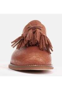 Marco Shoes Półbuty sznurowane z frędzlami brązowe. Kolor: brązowy #7
