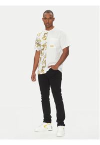 Versace Jeans Couture T-Shirt 78GAH609 Biały Regular Fit. Kolor: biały. Materiał: bawełna