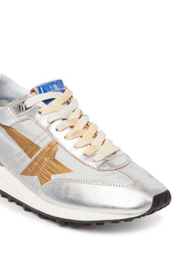 GOLDEN GOOSE - Golden Goose Sneakersy Running Marathon M77 GWF00683.F005490.70138 Srebrny. Kolor: srebrny. Materiał: skóra. Sport: bieganie