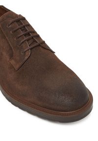TOMMY HILFIGER - Tommy Hilfiger Półbuty Cleated Derby FM0FM05770 Brązowy. Kolor: brązowy. Materiał: zamsz, skóra #5