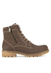 Rieker Trzewiki Y9134-25 Brązowy. Kolor: brązowy. Materiał: materiał #1