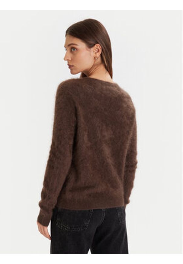 ViCOLO Sweter 22066F Brązowy Regular Fit. Kolor: brązowy. Materiał: kaszmir