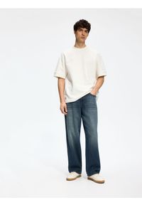 Reserved - Jeansy baggy z efektem sprania - indigo jeans