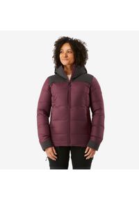 FORCLAZ - Kurtka trekkingowa damska puchowa Simond MT900 - 20°C. Kolor: czarny, fioletowy, wielokolorowy. Materiał: puch. Sport: turystyka piesza #1