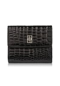 PAOLO PERUZZI - Portfel damski skórzany mały croco czarny z ochroną RFID Paolo Peruzzi AL-03-BL. Kolor: czarny. Materiał: skóra #1