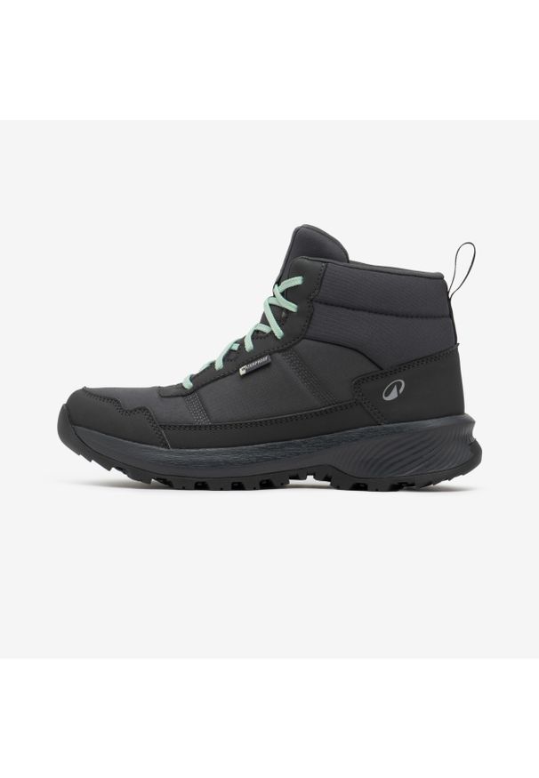 quechua - Buty turystyczne damskie Quechua NH100 mid wodoodporne. Kolor: niebieski, zielony, szary, wielokolorowy. Wzór: gładki. Styl: sportowy