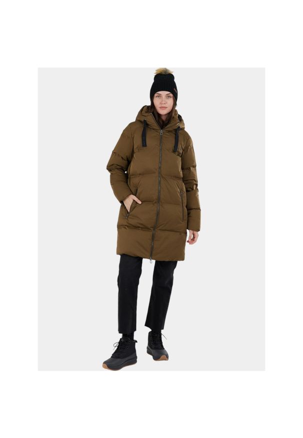 FUNDANGO - Kurtka Zimowa Damska Fundango Vanessa. Kolor: zielony. Materiał: syntetyk. Sezon: zima. Sport: turystyka piesza